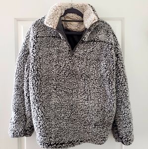Thread & Supply fuzzy quarter zip sweater